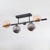 Chehalis Deckenleuchte Glas 12 cm Schwarz, 5-flammig