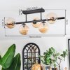 Chehalis Deckenleuchte Glas 12 cm Schwarz, 5-flammig