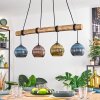 Koyoto Pendelleuchte Glas 15 cm Naturfarben, Schwarz, 4-flammig