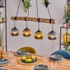 Koyoto Pendelleuchte Glas 15 cm Naturfarben, Schwarz, 4-flammig