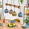 Koyoto Pendelleuchte Glas 15 cm Naturfarben, Schwarz, 4-flammig