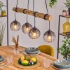 Koyoto Pendelleuchte Glas 15 cm Naturfarben, Schwarz, 4-flammig