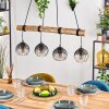 Koyoto Pendelleuchte Glas 15 cm Naturfarben, Schwarz, 4-flammig