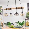 Koyoto Pendelleuchte Glas 15 cm Naturfarben, Schwarz, 4-flammig