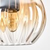 Koyoto Pendelleuchte Glas 15 cm Naturfarben, Schwarz, 4-flammig