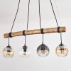 Koyoto Pendelleuchte Glas 15 cm Naturfarben, Schwarz, 4-flammig