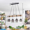 Koyoto Pendelleuchte Glas 15 cm Naturfarben, Schwarz, 4-flammig