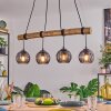 Koyoto Pendelleuchte Glas 15 cm Naturfarben, Schwarz, 4-flammig