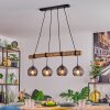 Koyoto Pendelleuchte Glas 15 cm Naturfarben, Schwarz, 4-flammig
