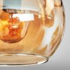 Koyoto Deckenleuchte Glas 15 cm Bernsteinfarben, Chrom, Klar, Rauchfarben, 3-flammig