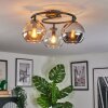 Koyoto Deckenleuchte Glas 15 cm Bernsteinfarben, Chrom, Klar, Rauchfarben, 3-flammig