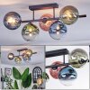Chehalis Deckenleuchte Glas 15 cm Blau, Grün, Klar, Kupferfarben, 5-flammig