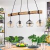 Koyoto Pendelleuchte Glas 15 cm Naturfarben, Schwarz, 4-flammig