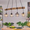 Koyoto Pendelleuchte Glas 15 cm Naturfarben, Schwarz, 4-flammig
