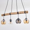 Koyoto Pendelleuchte Glas 15 cm Naturfarben, Schwarz, 4-flammig