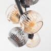 Ripoll Deckenleuchte Glas 15 cm Bernsteinfarben, Rauchfarben, 6-flammig