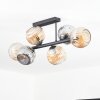 Ripoll Deckenleuchte Glas 15 cm Bernsteinfarben, Rauchfarben, 6-flammig
