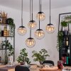 Gastor Hängeleuchte Glas 20 cm Schwarz, 6-flammig