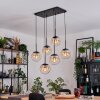 Gastor Hängeleuchte Glas 20 cm Schwarz, 6-flammig