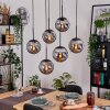 Gastor Hängeleuchte Glas 20 cm Schwarz, 6-flammig