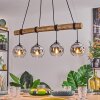 Ripoll Pendelleuchte Glas 15 cm Naturfarben, Schwarz, 4-flammig