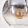 Ripoll Pendelleuchte Glas 15 cm Naturfarben, Schwarz, 4-flammig