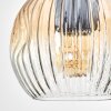 Ripoll Pendelleuchte Glas 15 cm Naturfarben, Schwarz, 4-flammig
