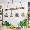 Ripoll Pendelleuchte Glas 15 cm Naturfarben, Schwarz, 4-flammig