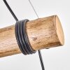 Ripoll Pendelleuchte Glas 15 cm Naturfarben, Schwarz, 4-flammig