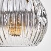 Ripoll Pendelleuchte Glas 15 cm Naturfarben, Schwarz, 4-flammig