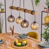 Koyoto Pendelleuchte Glas 15 cm Naturfarben, Schwarz, 4-flammig