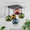 Koyoto Deckenleuchte Glas 15 cm Blau, Gold, Grün, Kupferfarben, 5-flammig