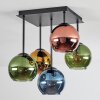 Koyoto Deckenleuchte Glas 15 cm Blau, Gold, Grün, Kupferfarben, 5-flammig