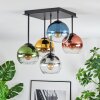 Koyoto Deckenleuchte Glas 15 cm Blau, Gold, Grün, Klar, Kupferfarben, Rauchfarben, 5-flammig