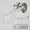 Saire Wandleuchte Chrom, Nickel-Matt, 1-flammig