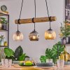 Ripoll Pendelleuchte Glas 15 cm Naturfarben, Schwarz, 3-flammig