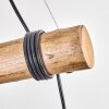 Ripoll Pendelleuchte Glas 15 cm Naturfarben, Schwarz, 4-flammig