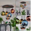 Koyoto Deckenleuchte Glas 15 cm Blau, Chrom, Gold, Grün, Kupferfarben, Rauchfarben, 5-flammig