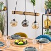 Ripoll Pendelleuchte Glas 15 cm Naturfarben, Schwarz, 3-flammig