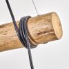 Ripoll Pendelleuchte Glas 15 cm Naturfarben, Schwarz, 3-flammig