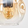Ripoll Pendelleuchte Glas 15 cm Naturfarben, Schwarz, 3-flammig