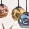 Ripoll Pendelleuchte Glas 15 cm Naturfarben, Schwarz, 3-flammig