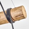 Ripoll Pendelleuchte Glas 15 cm Naturfarben, Schwarz, 3-flammig