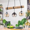 Koyoto Pendelleuchte Glas 15 cm Naturfarben, Schwarz, 3-flammig