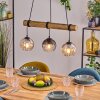 Koyoto Pendelleuchte Glas 15 cm Naturfarben, Schwarz, 3-flammig
