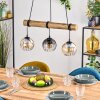 Koyoto Pendelleuchte Glas 15 cm Naturfarben, Schwarz, 3-flammig