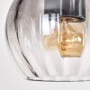 Koyoto Pendelleuchte Glas 15 cm Naturfarben, Schwarz, 3-flammig