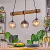 Koyoto Pendelleuchte Glas 15 cm Naturfarben, Schwarz, 3-flammig