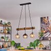 Koyoto Pendelleuchte Glas 15 cm Naturfarben, Schwarz, 3-flammig