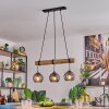 Koyoto Pendelleuchte Glas 15 cm Naturfarben, Schwarz, 3-flammig